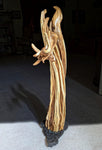 .. freeform wood sculpture, sagebrush, rustic refined, matte finish, 32.5'' Tall x 14" x 6", Wabi Sabi, one of a kind, asymmetric, 657-A