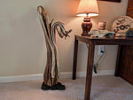 .. freeform wood sculpture, sagebrush, rustic refined, matte finish, 32.5'' Tall x 14" x 6", Wabi Sabi, one of a kind, asymmetric, 657-A
