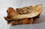 .. rich wood grain spruce bowl, Wood, rustic yet refined, matte finish, 10.75 x 10 x 4.5'', 3.6 lb, Wabi Sabi, one-of-a-kind, asymmetric, 643-A