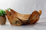 .. rich wood grain spruce bowl, Wood, rustic yet refined, matte finish, 10.75 x 10 x 4.5'', 3.6 lb, Wabi Sabi, one-of-a-kind, asymmetric, 643-A