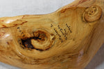 .. wooden platter, irregular, Ponderosa pine, rustic yet refined, dry food safe, 6.5" Tall x 23x9, Wabi Sabi, one-of-a-kind, asymmetric, 624-A