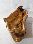 .. free flowing Port Orford Cedar wood bowl, rustic yet refined, matt5.75 T x 17.5 x 9.25’’, Wabi Sabi, one-of-a-kind, asymmetric, 427-A1