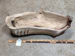 .. free flowing Port Orford Cedar wood bowl, rustic yet refined, matt5.75 T x 17.5 x 9.25’’, Wabi Sabi, one-of-a-kind, asymmetric, 427-A1