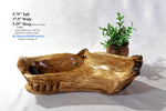 .. free flowing Port Orford Cedar wood bowl, rustic yet refined, matt5.75 T x 17.5 x 9.25’’, Wabi Sabi, one-of-a-kind, asymmetric, 427-A1