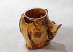 figured and branched wood planter, vase, rustic, Wabi Sabi, Wabisabi, wabi-sabi, one-of-a-kind, asymmetric, upcycled, 554-A