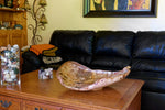 .. spalted maple curved irregular platter, 7" tall x 22 x 17, 5 lbs, 215-A