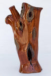 . 3-hole vase, Mountain mahogany, rustic yet refined, one-of-a-kind, brown, 308-A